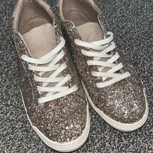Sparkly gold old navy slip on sneakers 7W